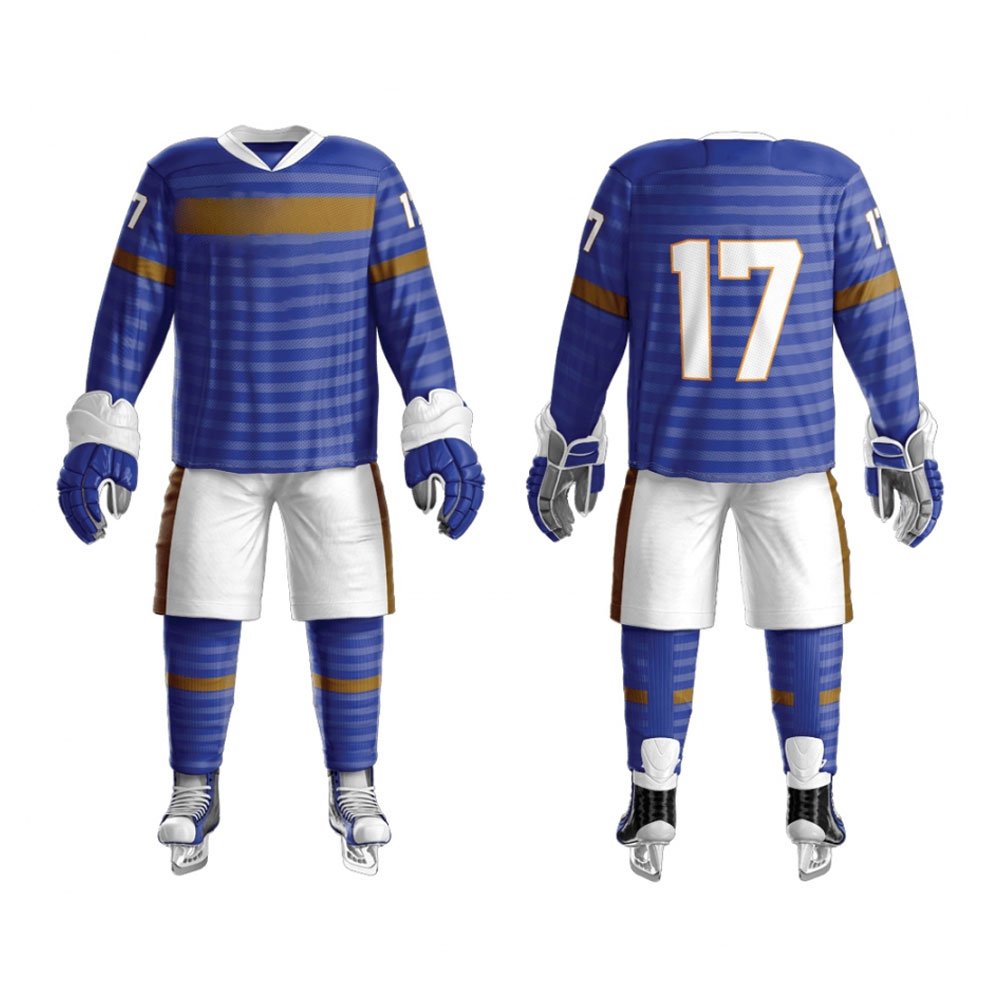 03 Custom Ice Hockey Uniform Set | Sublimated Heavyweight Hockey Jersey & Socks | Custom Team Name, Number & Logo Printing for Men & Youth - Image 1