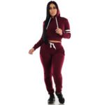 Women’s Moisture-Wicking Athletic Tracksuit Custom Gym Jacket and Joggers Set Exporter